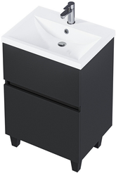 Тумба напольная TWIN 60см антрацит с раковиной