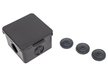 Коробка распаячная ЭРА KOR-65-65-50-4g-B 65х65х50мм черная IP54 открытого монтажа 
