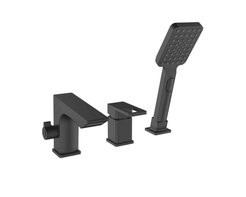Смеситель на борт ванны ESKO Vela PB 355B на 3 отверстия, черный