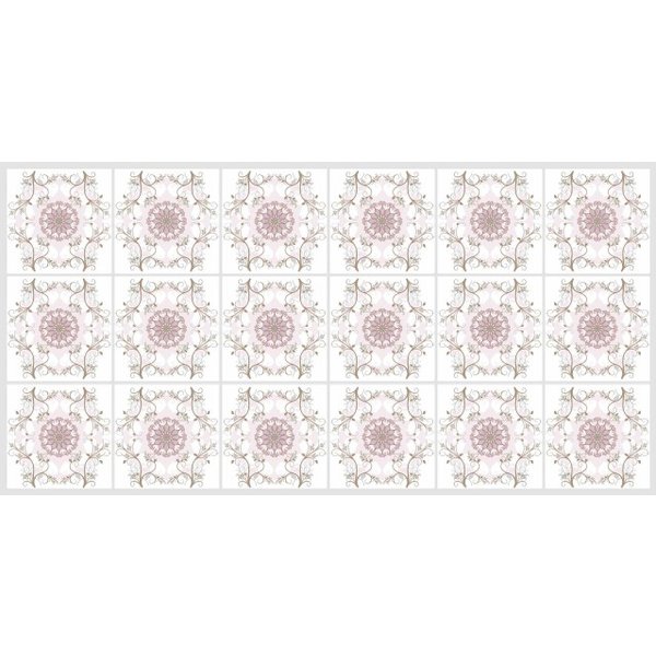 Панель ПВХ декоративная 480х960мм Мозаика Цветочный орнамент