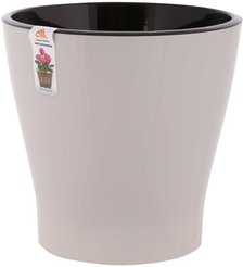Кашпо Лея бежевый d21,5 V5л h20,5см с вкладкой