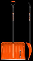 Лопата снеговая 550х385х1515мм, деревянный черенок FINLAND ORANGE