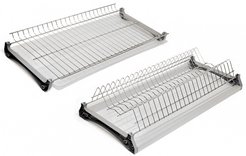 Посудосушитель 2-х уровневый с 2 поддонами JET 45см хром