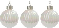 Набор шаров 3шт 8см белый, перламутр, SYQF-0124095