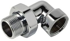 Сгон (американка) для полотенцесушителя угловой 3/4" в/н хром FT
