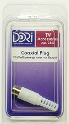 Штекер антенный(пластик)белый