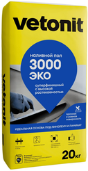 Пол наливной Ветонит 3000 Эко суперфинишний 20кг