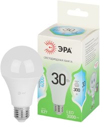 Лампочка светодиодная ЭРА GREEN LINE LED A65-30W-840-E27 GL E27 30 Вт груша яркий белый свет