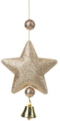 Украшение подвесное Золотая звездочка с подвесом 18,5x9x2,5см 89480