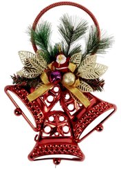 Украшение панно-колокольчики 24х35см красный SYLD-5022011A