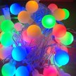 Гирлянда светодиодная шариковая многоцветная 40шт LED 4м прозрачный провод Гирлянда светодиодная шариковая многоцветная 40шт LED 4м прозрачный провод
