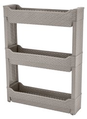 Этажерка универсальная Wenge 3х секционная 59,5х13,5х69см серый