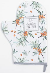 Набор кухонный Облепиха варежка-прихватка 20х28см, прихватка 19х19см, 100% хл