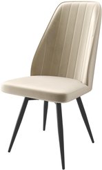 Стул кухонный Mamadoma Leonard M-R1 d01 45х45х94см велюр/металл, белый/черный, поворотный