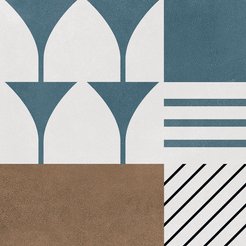 Керамогранит 20х20х0,8см Compass Music цвет синий, граниль, 1м2