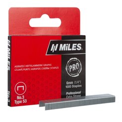 Скобы для степлера Miles тип 53 6мм 1000шт