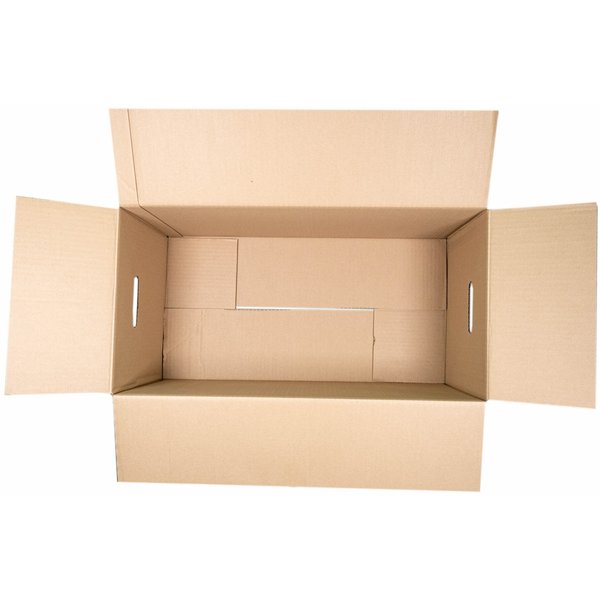 Коробка картонная Мегастрой 63х32х34см усиленная, белая