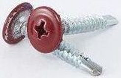 Саморез с прессшайбой со сверлом вишневый RAL 3005 4,2х19 (150шт) №391