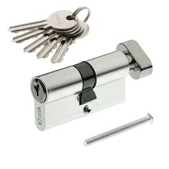 Цилиндр Vanger EL-60(30/30)-C-NI ключ/фиксатор никель
