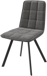 Стул кухонный Mamadoma Rom D-R b28 45х42х84см велюр/металл, серый/черный, поворотный