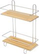 Полка прямая двухъярусная 26х11,5х34см хром BAMBOO-03 