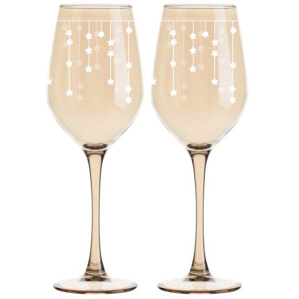 Набор бокалов д/красного вина Luminarc Celeste Золотой мед и звезды 350мл 2шт, стекло