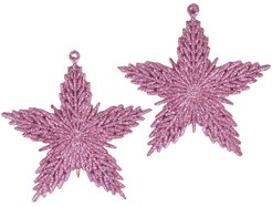 Набор украшений звезда 2шт 9,5см розовый SYLKGJB-482146
