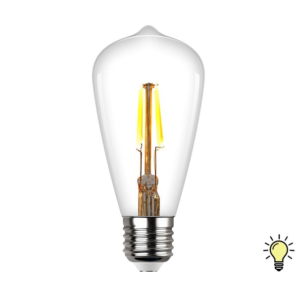 Лампа светодиодная REV VINTAGE Filament 5Вт ST64 E27 декоративная 2700K свет теплый