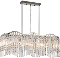 Люстра подвесная с хрусталем TR5456/7 CH/CL хром/прозрачный E14/7 max 40W 800х210х1000