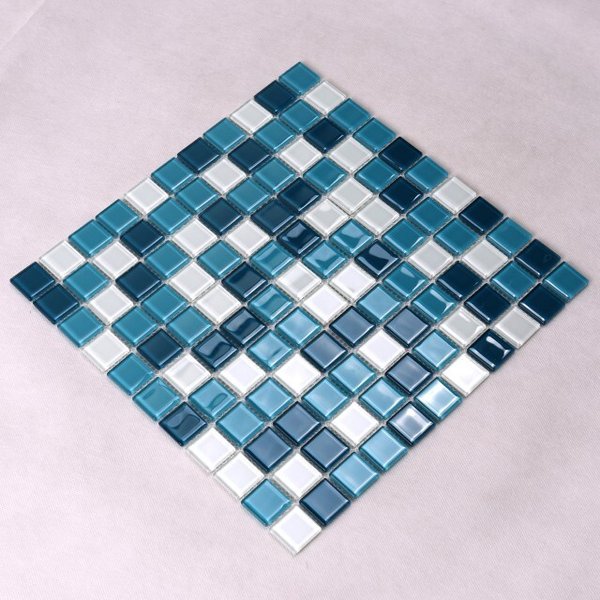 Мозаика Tessare 30,5х30,5х0,4см стекло бело-синий шт(HJM02)