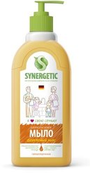 Мыло жидкое антибактериальное Synergetic ЭКО 500мл Фруктовый микс, гипоаллергенное, с дозатором