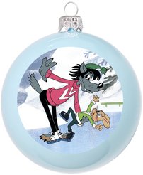 Украшение елочное Ну, погоди1 стекло 8см подарочная упаковка