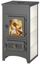 Печь-Камин Везувий ПК-01(270) с плитой беж.9кВт (150м3)