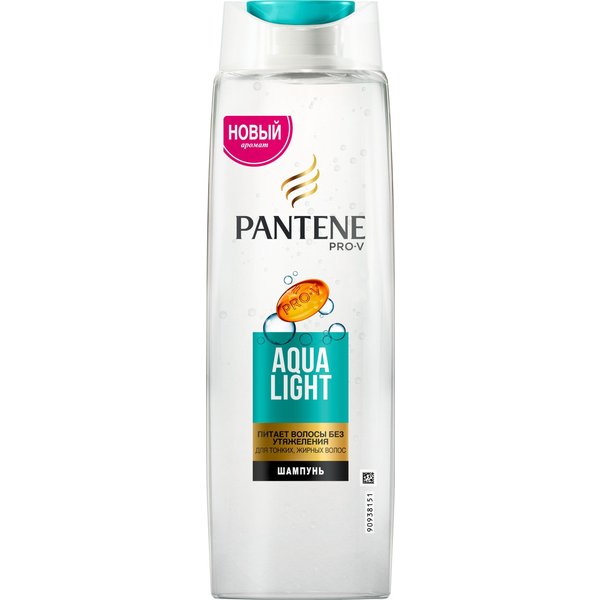 Шампунь Pantene 400мл Aqua Light Лёгкий Питательный д/тонких/склонных к жирности волос
