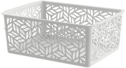 Корзинка д/хранения IDILAND Linden 1,4л 19х14х7,5см светло-серый ПП