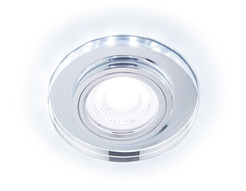 Светильник точечный встраиваемый AMBRELLA LIGHT S214 CL MR16+3W хром/прозрачный 
