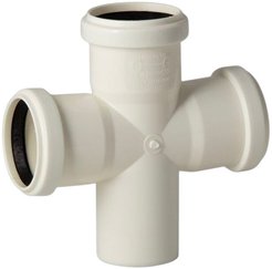 Крестовина канализационная Lammin d50/50/87° шумопоглощающая для внутр.канализации