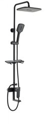 Система душевая VODA VST112Black со смесителем, чёрная