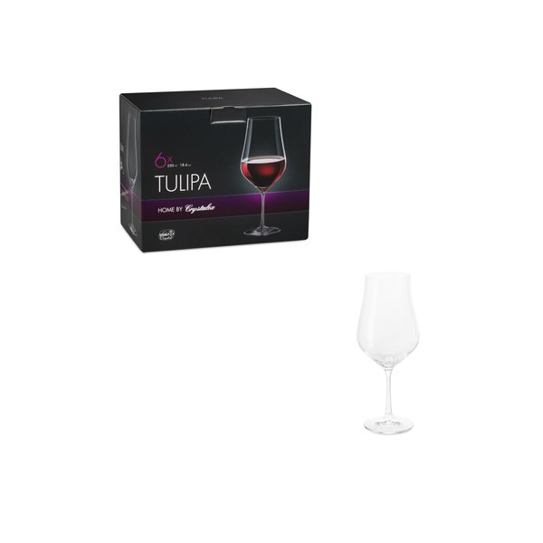 Набор бокалов д/вина Crystalex Tulipa 550мл 6шт стекло