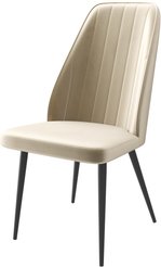 Стул кухонный Mamadoma Leonard M d01 45х45х94см велюр/металл, белый/черный