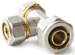 Тройник латунный обжимной переходной Pro Aqua Ø20x16мм