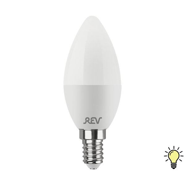 Лампа светодиодная REV 5Вт Е14 свеча 2700К свет теплый