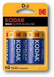 Батарейка алкалиновая Kodak LR20-2BL MAX SUPER 2шт