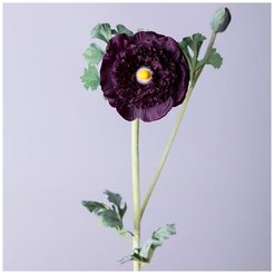 Цветок искусственный Ранункулюс фиолетовый 55см