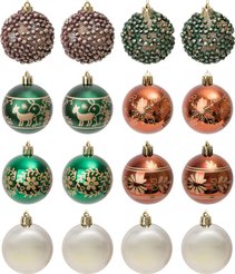 Набор шаров 16шт 6см кофе+шампань+зеленый EUSYQB-0125136