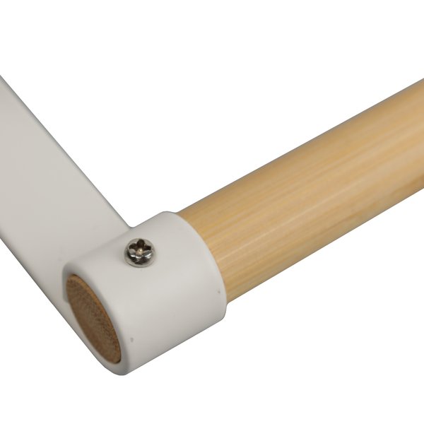 Держатель для полотенец белый, металл,бамбук на присоске W7837-5