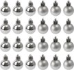 Набор шаров 24шт 3см серебро, глянец/матовые, SYQA-0124009 Набор шаров 24шт 3см серебро, глянец/матовые, SYQA-0124009