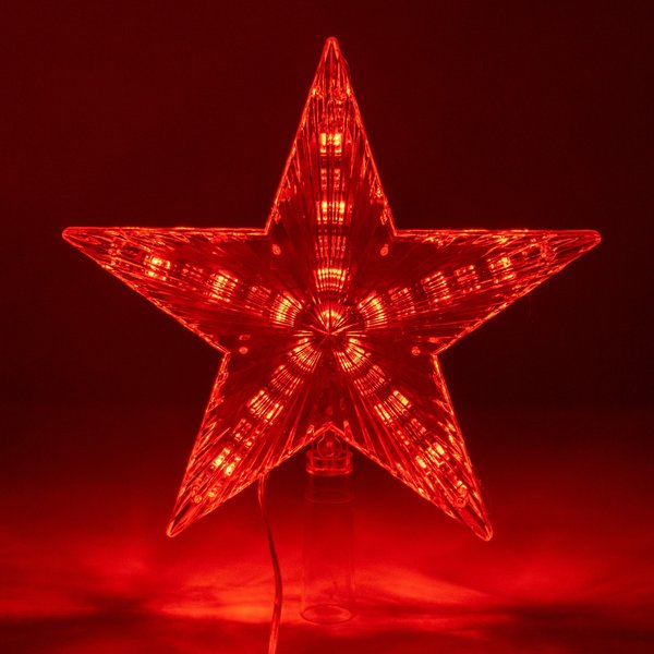 Наконечник на елку электрический 22см 16LED,красный F13-STAR16R