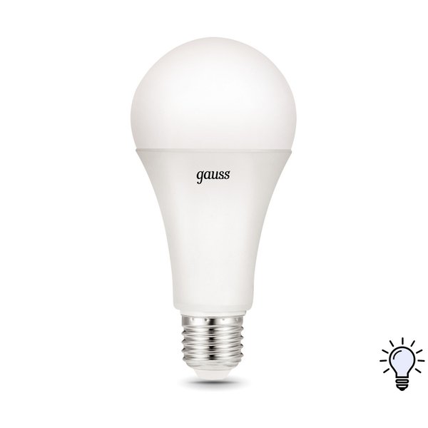 Лампа светодиодная Gauss A70 22W Е27 груша 4100K свет нейтральный белый