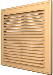 Решетка вентиляционная вытяжная АБС 249х249,бежевая